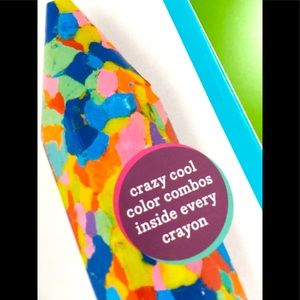 Huge CRAYON confetti assorted colors speckle surprise drawing unique art supply